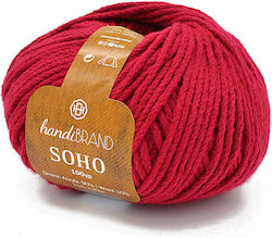 Handibrand Wool Knitting Yarn Red 100gr