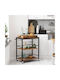Songmics Tischspiel Holzregal 65x40x86cm Braune