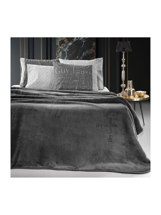 Guy Laroche Logo Velvet Blanket Double 220x240c...
