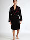Harmony Men's Winter Pajama Robe Black