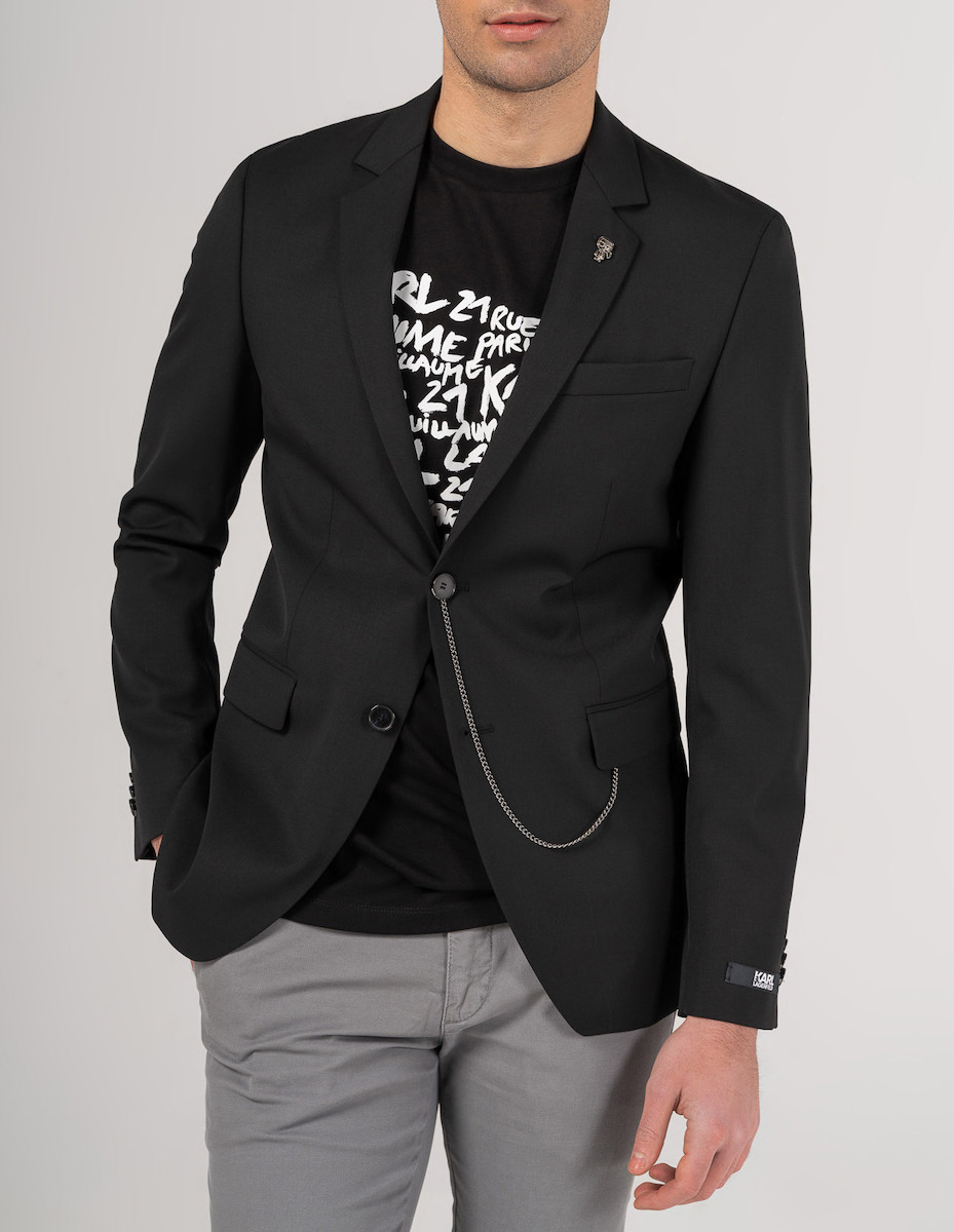 Karl Lagerfeld Ανδρικό Σακάκι Μαύρο 155254-534083-990 | Skroutz.gr