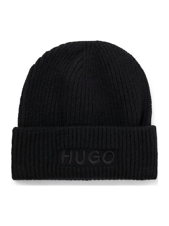 Social Beanie Unisex Σκούφος Πλεκτός σε Μαύρο χρώμα