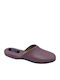 Leather Winter Women's Slippers Pink