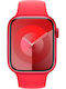 Apple Watch Series 9 Cellular Aluminium 45mm Αδιάβροχο με eSIM και Παλμογράφο ((PRODUCT)RED με (PRODUCT)RED Sport Band (M/L))
