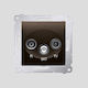 Kontakt-Simon TV and Satellite Antenna Socket Terminal in Brown color DASK.01/46