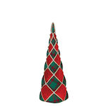 Weihnachtsdekoration Baum Kegel 22cm Rot