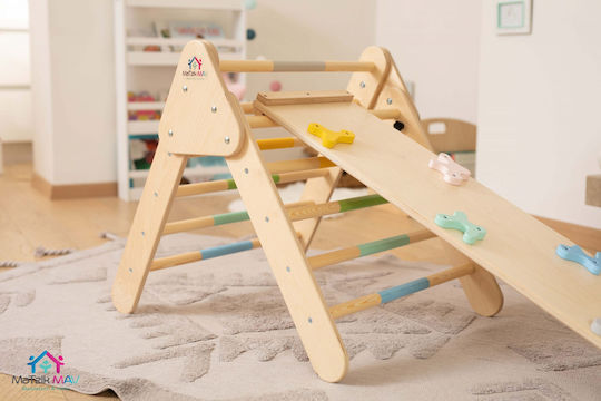Matzik Mav Kletterdreieck / Pikler Triangle (70cm) Pastell ohne Brett Braun