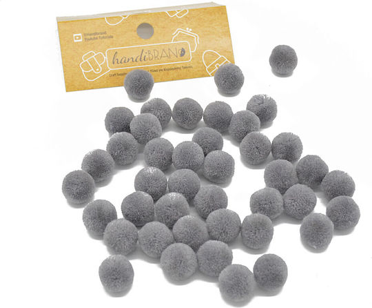 Handibrand Gray Craft Pom Pom Set of 10pcs