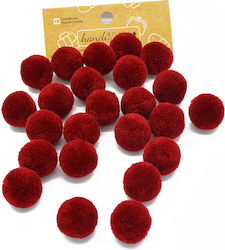 Handibrand Pom Pom Handwerk Burgundisch