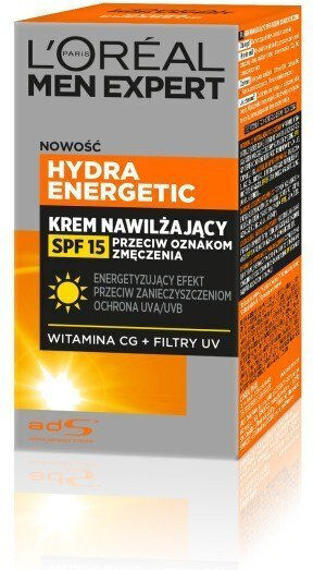 Garnier Hydra Хидратиращ Мъжки Дневен Крем за Лице със Слънцезащитен Фактор SPF15 с Витамин С 50ml