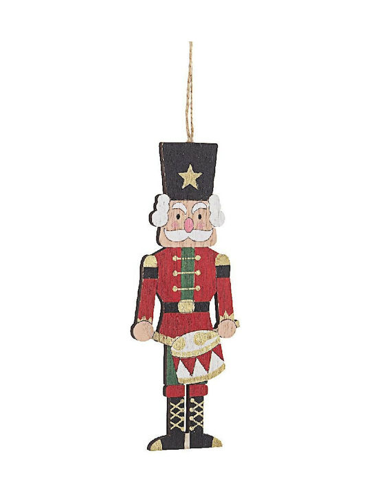 Bizzotto Christmas Wooden Nutcracker Ornament Red