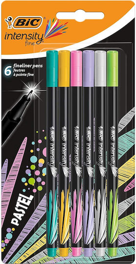 BIC Pastel Intensity Fine Pastel Μαρκαδόροι Σχεδίου Fine Pastel Σετ 6 χρώματα