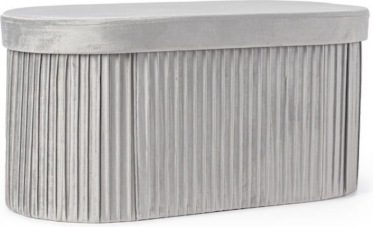 Bench Stool With Storage Space Jocelyn Gray 76x38x38cm Bench Stool With Storage Space Jocelyn Gray 76x38x38cm