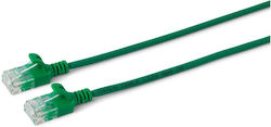 Microconnect V-UTP6A02G-SLIM U/UTP Cat.6a Καλώδιο Ethernet 2m Πράσινο