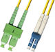 Microconnect Καλώδιο Οπτικής Ίνας SC/APC-LC/UPC 3m Κίτρινο