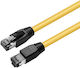 Microconnect S/FTP Cat.8.1 Καλώδιο Δικτύου Ethernet 1m Κίτρινο