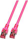 EFB S/FTP Cat.6 (Gigabit) Καλώδιο Δικτύου Ethernet 0.5m Ροζ