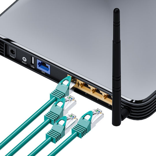 Extralink Direct Attach Copper Cat.6 (Gigabit) Καλώδιο Δικτύου Ethernet 1m Πράσινο