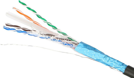 Extralink F/FTP Cat.6 (Gigabit) Καλώδιο Δικτύου Ethernet χωρίς ακροδέκτες 305m Μαύρο
