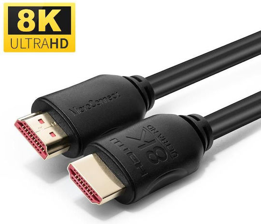Microconnect HDMI 2.1 Ultra High Speed 48Gbps 4K 120Hz HDR VRR Cable HDMI male - HDMI male 4m Μαύρο