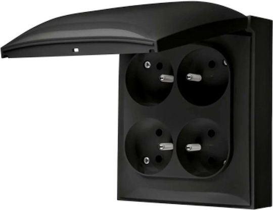Kontakt-Simon Power Socket Black 1pcs