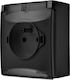 Kontakt-Simon Single Walled Power Socket Waterproof Transparent