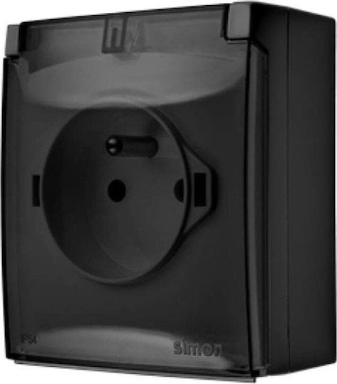 Kontakt-Simon Single Walled Power Socket Waterproof Transparent