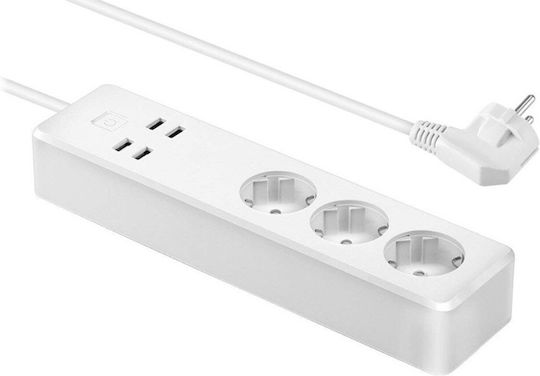 Moye Smart Power Strip Safety with 3 USB-A Ports, Switch and 1.5m Cable
