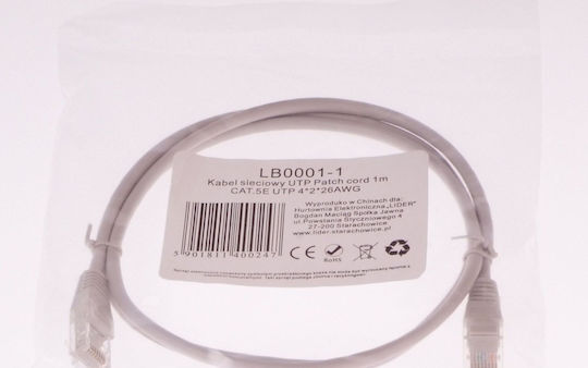 Libox U/UTP Kat.5e Ethernet Netzwerkkabel 1m Weiß