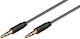 Microconnect Microconnect 3.5mm Jack Cable - 3.5mm Male to Male Black 1m