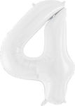 Balloon Foil Jumbo Number White 86cm