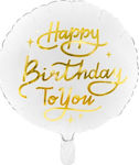 Balloon Foil Birthday-Celebration Round White