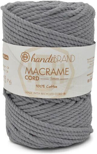 Handibrand Macrame Cotton Yarn for Bags Gray 500g