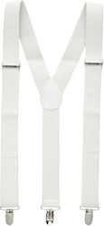 Deluxe Carnival Suspenders White