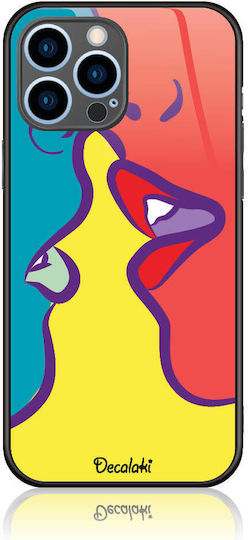 Pop Art Kiss Umschlag Rückseite Silikon Mehrfarbig (Huawei Nova 11i)