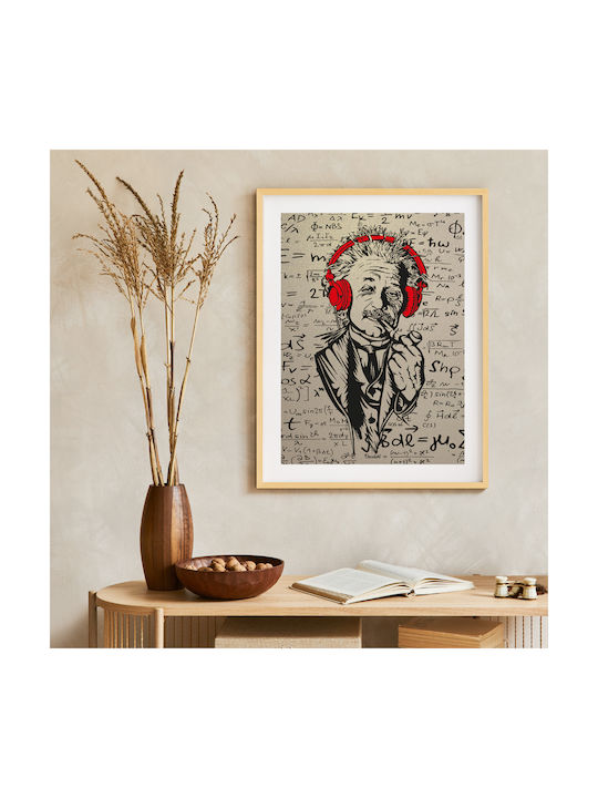 Funky Cool Einstein Κάδρο Χάρτινο 40x50cm