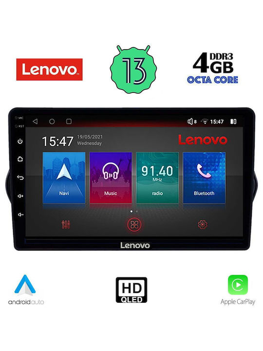 Lenovo Ηχοσύστημα Αυτοκινήτου για Fiat Tipo 2015-2018 (Bluetooth/USB/WiFi/GPS) με Οθόνη Αφής 9"