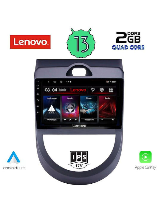 Lenovo Sistem Audio Auto pentru Kia Suflet 2008-2013 (Bluetooth/USB/WiFi/GPS/Apple-Carplay/Android-Auto) cu Ecran Tactil 9"