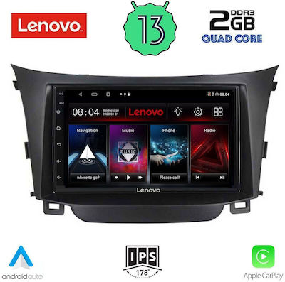 Lenovo Car-Audiosystem für Hyundai i30 2012-2017 (Bluetooth/USB/WiFi/GPS/Apple-Carplay/Android-Auto) mit Touchscreen 9"