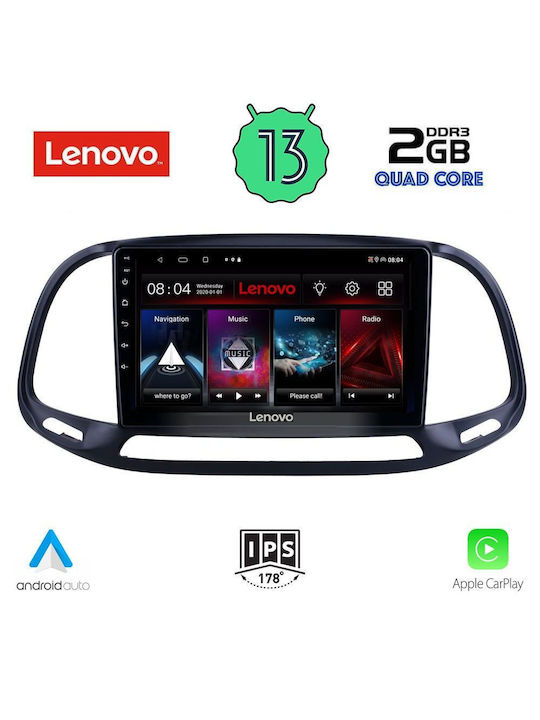 Lenovo Sistem Audio Auto pentru Opel Combo Fiat Doblo 2015-2018 (Bluetooth/USB/WiFi/GPS/Apple-Carplay/Android-Auto) cu Ecran Tactil 9"