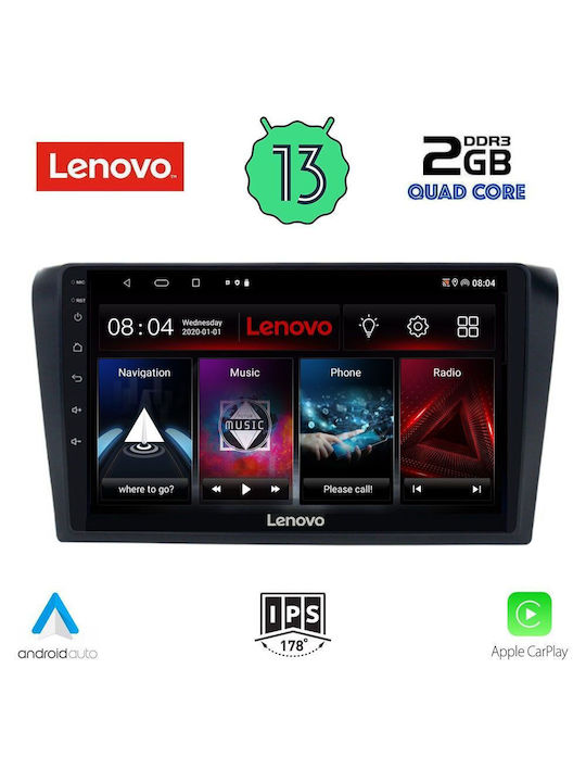 Lenovo Car Audio System for Mazda 3 2003-2008 (Bluetooth/USB/WiFi/GPS/Apple-Carplay/Android-Auto) with Touch Screen 9"