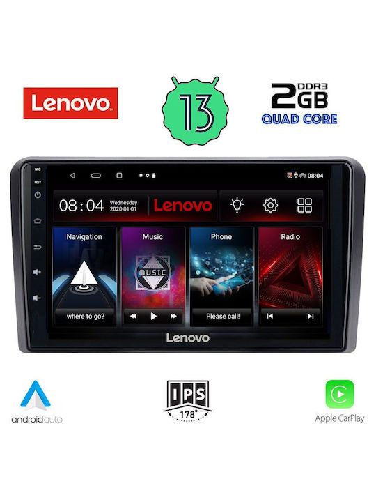 Lenovo Ηχοσύστημα Αυτοκινήτου 2007> (Bluetooth/USB/WiFi/GPS/Apple-Carplay/Android-Auto) με Οθόνη Αφής 9"