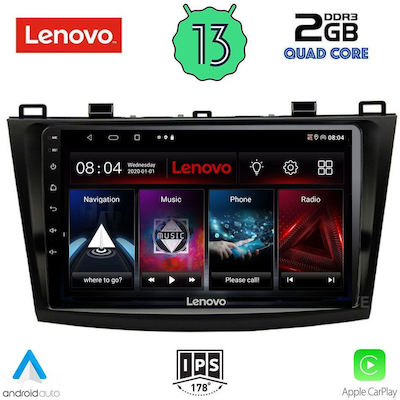 Lenovo Car-Audiosystem für Mazda 3 2009-2014 (Bluetooth/USB/WiFi/GPS/Apple-Carplay/Android-Auto) mit Touchscreen 9"