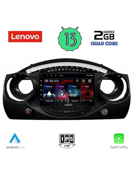 Lenovo Ηχοσύστημα Αυτοκινήτου για Mini Cooper 2000-2006 (Bluetooth/USB/WiFi/GPS/Apple-Carplay/Android-Auto) με Οθόνη Αφής 9"