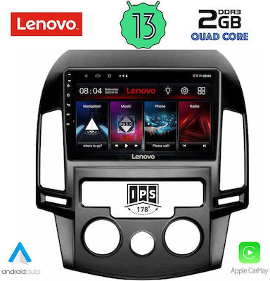 Lenovo Ηχοσύστημα Αυτοκινήτου για Hyundai i30 2007-2012 με A/C (Bluetooth/USB/WiFi/GPS/Apple-Carplay/Android-Auto) με Οθόνη Αφής 9"