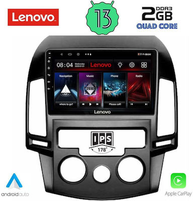 Lenovo Car Audio System for Hyundai i30 2007-2012 with A/C (Bluetooth/USB/WiFi/GPS/Apple-Carplay/Android-Auto) with Touch Screen 9"