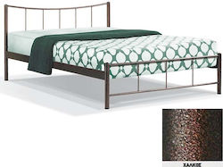 8214 Κρεβάτι Μονό Μεταλλικό Χαλκός για Στρώμα 90x200cm