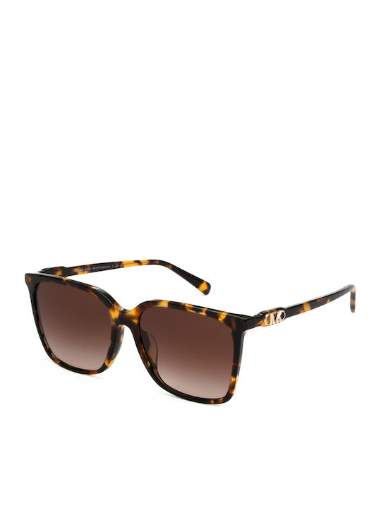 Michael Kors Canberra Havana Women's Sunglasses with Brown Tartaruga Plastic Frame and Brown Lens