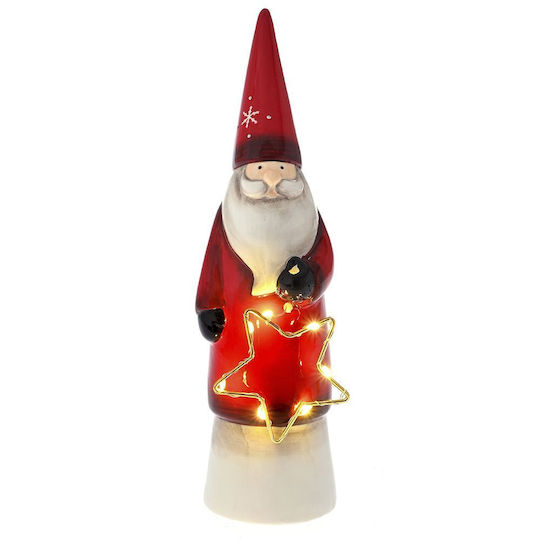 Dekorativer Weihnachtsmann Rot aus Keramik 26x7x7cm