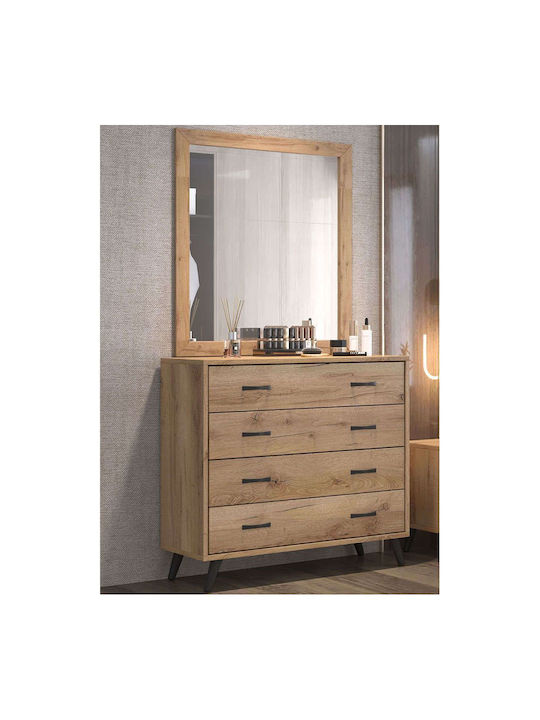 Νο8 Wooden Chest of Drawers Honey 93.5x44.5x83cm